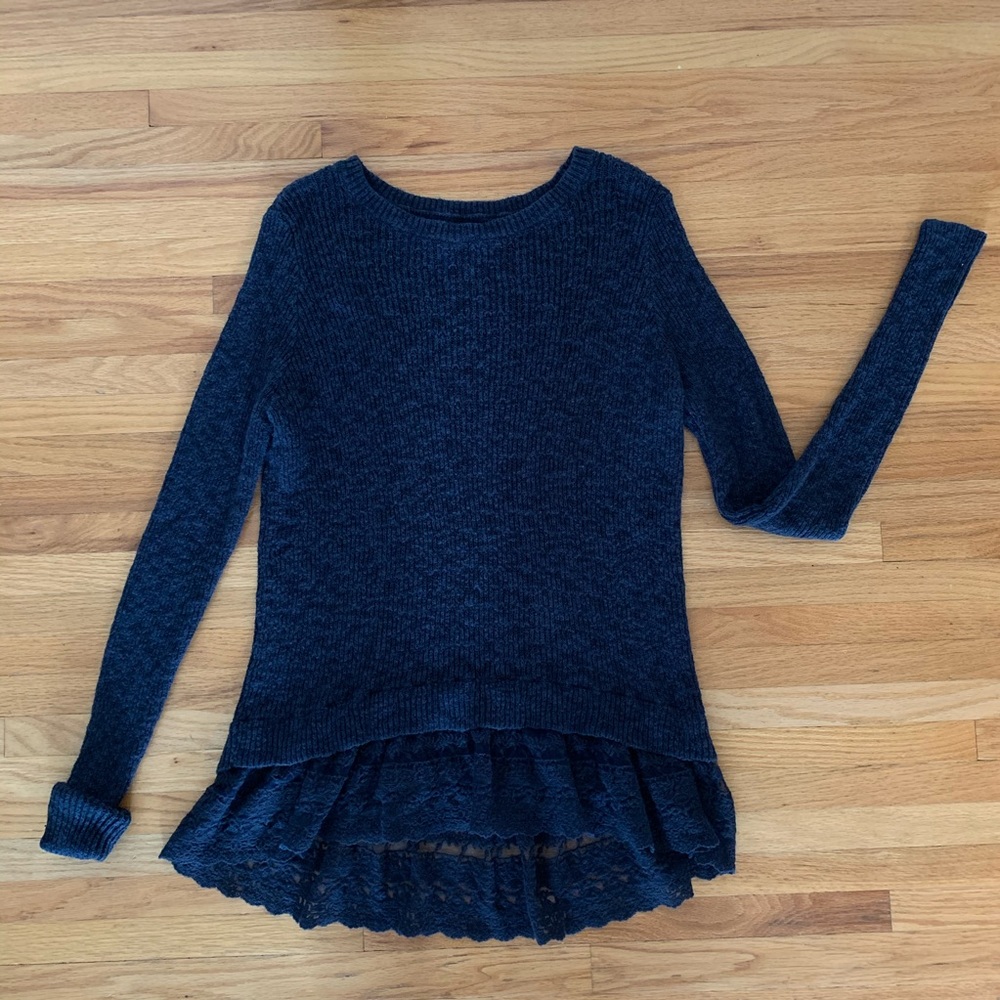 NAVY HOLLISTER SWEATER